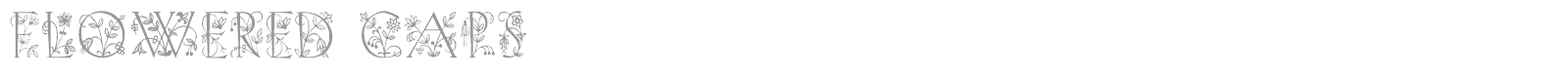 FLOWERED CAPS font preview